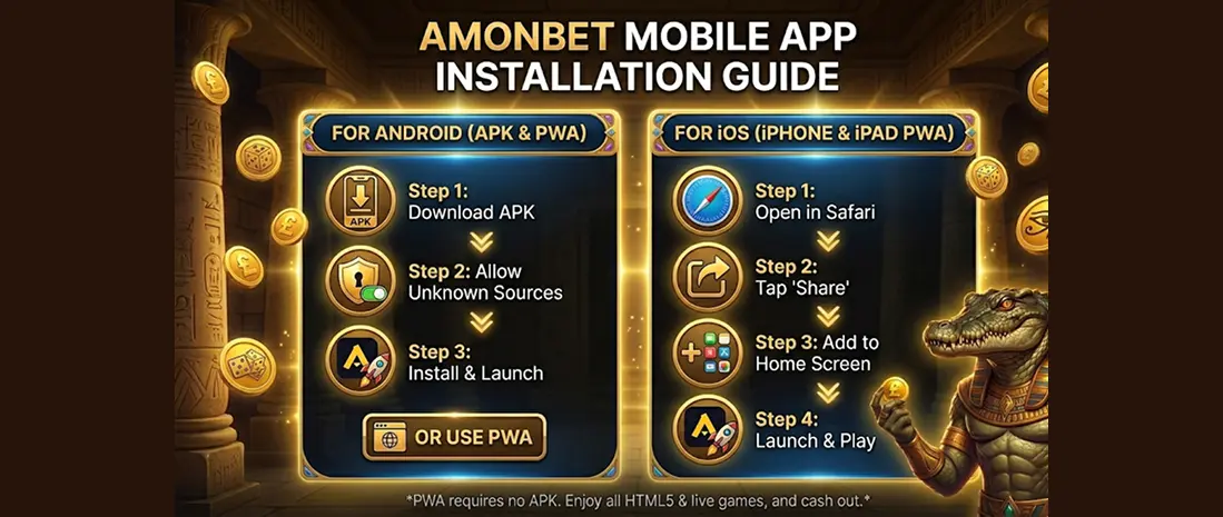 Android phone screen showing Amonbet app download for installation