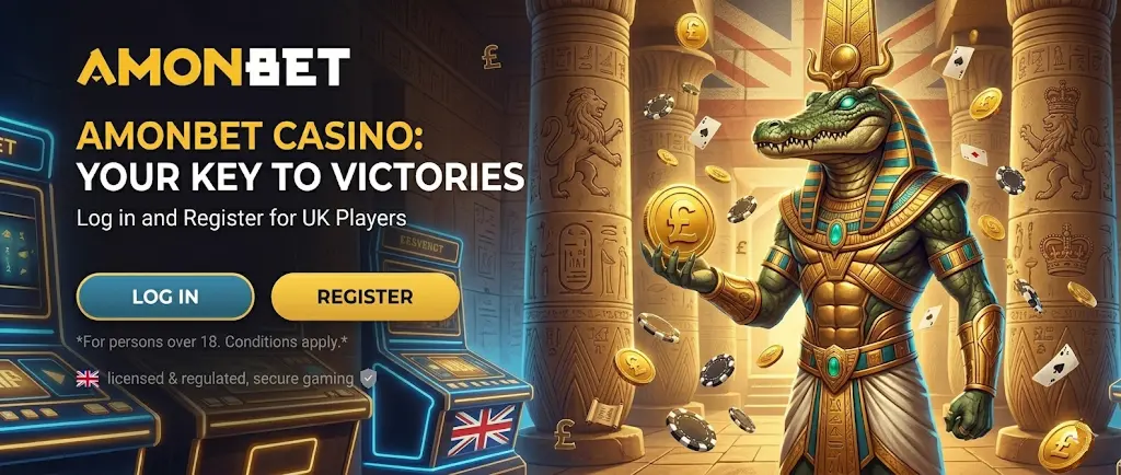 Signup button for Amonbet Casino UK login to start playing