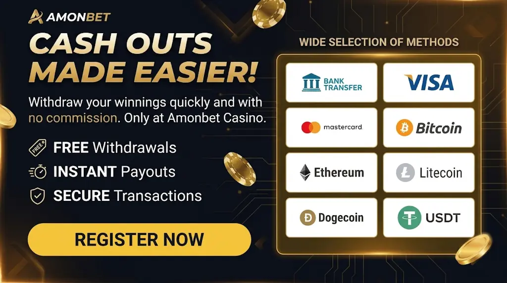 Payout form for Amonbet withdrawal to request player winnings