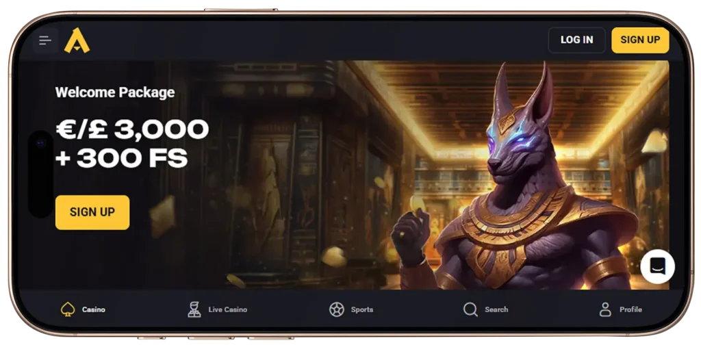 Amonbet Casino app icons for mobile download and installation